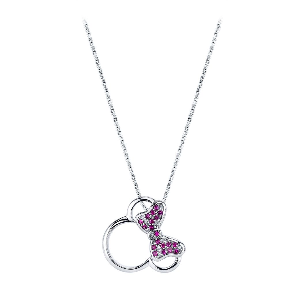 Minnie Mouse Icon Diamond and Ruby Necklace Official shopDisney