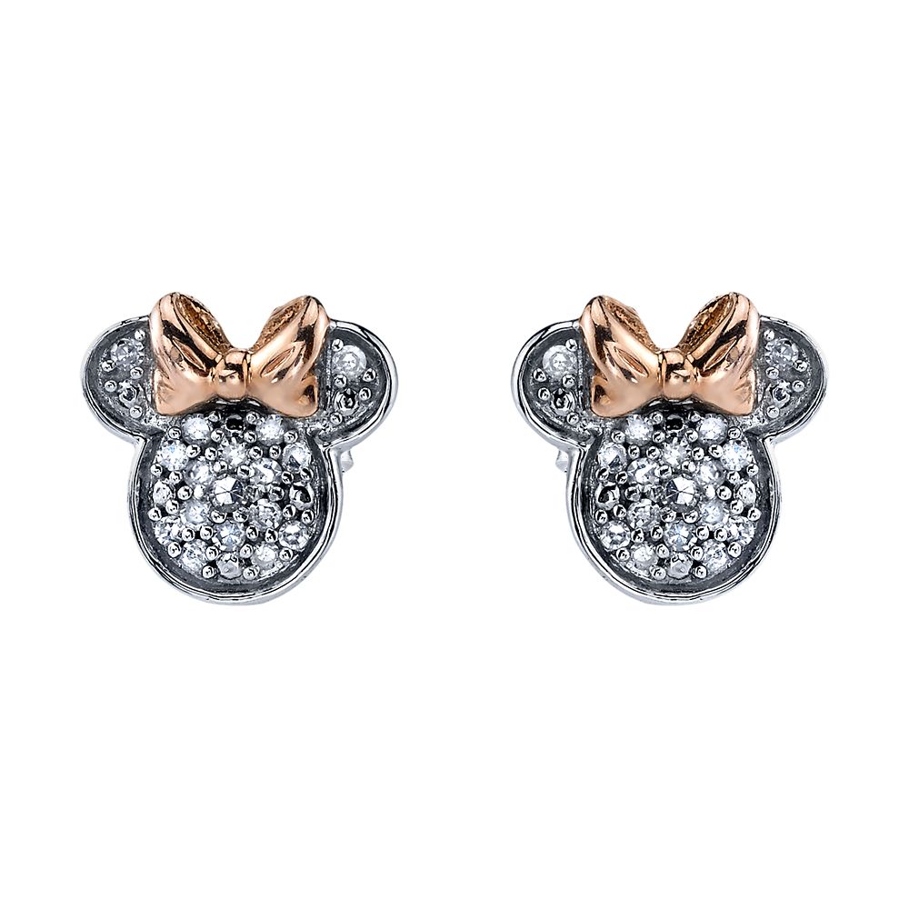 Minnie Mouse Icon Diamond Earrings