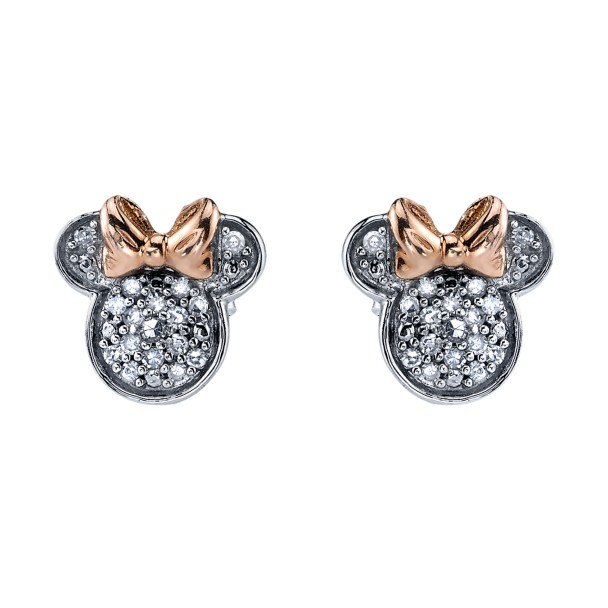 Minnie Mouse Icon Diamond Earrings