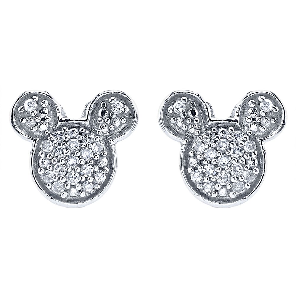 Mickey Mouse Icon Diamond Earrings