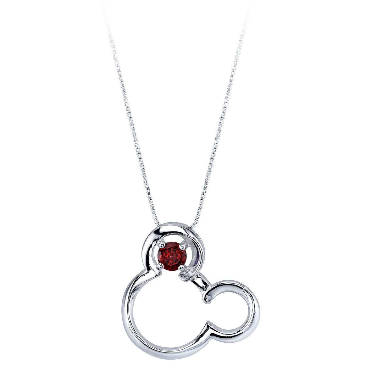 Mickey Mouse January Birthstone Necklace for Women – Garnet