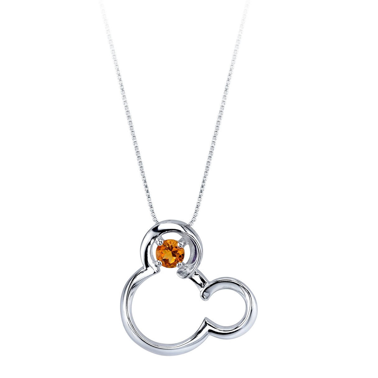 Mickey Mouse November Birthstone Necklace for Women – Citrine