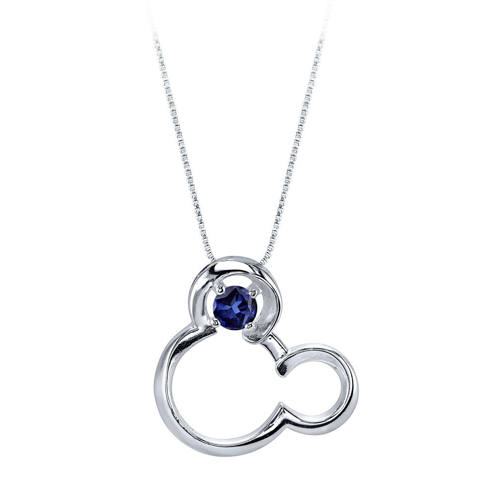 Mickey Mouse September Birthstone Necklace for Women  Sapphire Official shopDisney