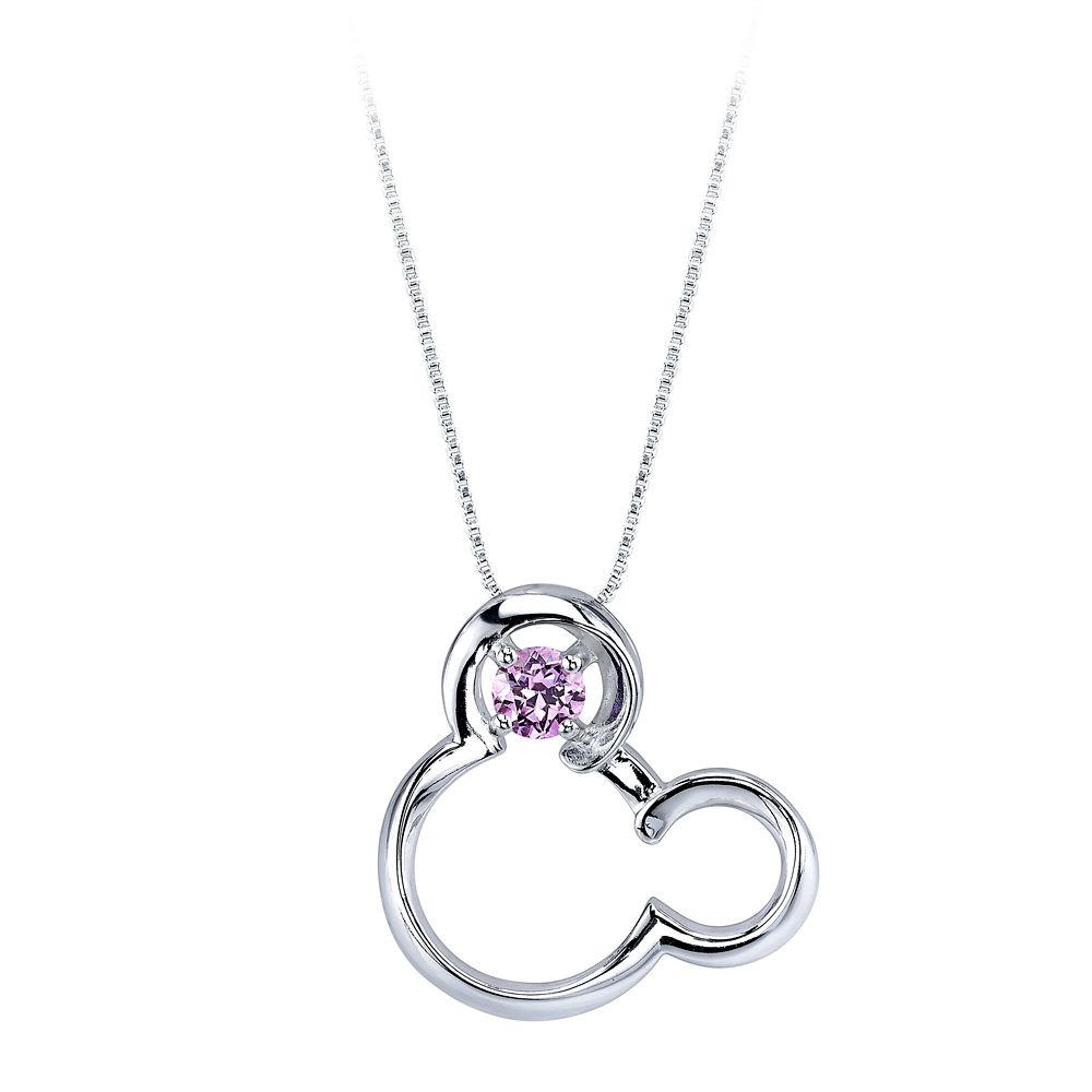 Mickey Mouse June Birthstone Necklace for Women  Light Amethyst Official shopDisney