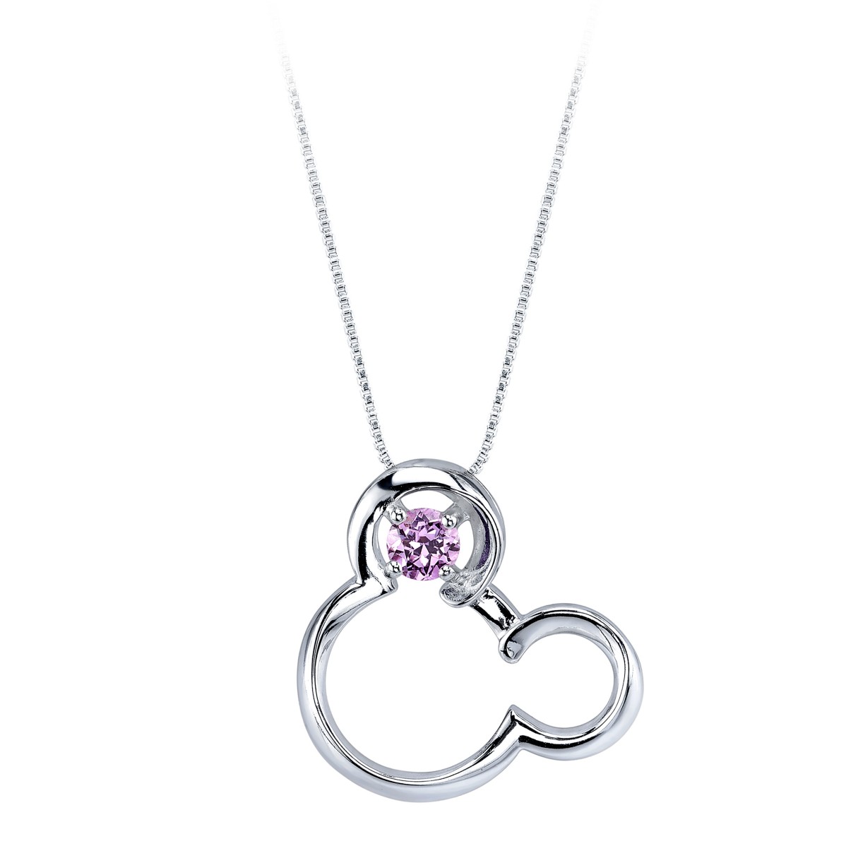 Mickey Mouse June Birthstone Necklace for Women – Light Amethyst