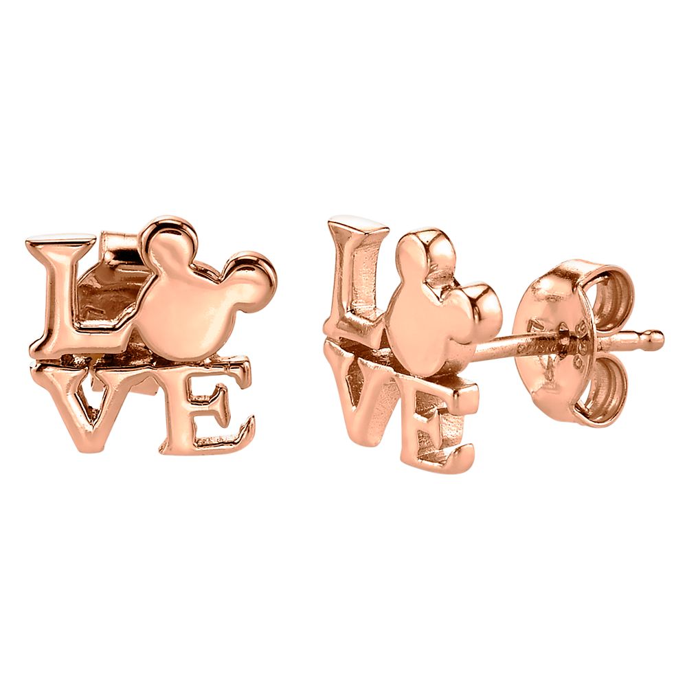 Mickey Mouse Rose Gold Earrings