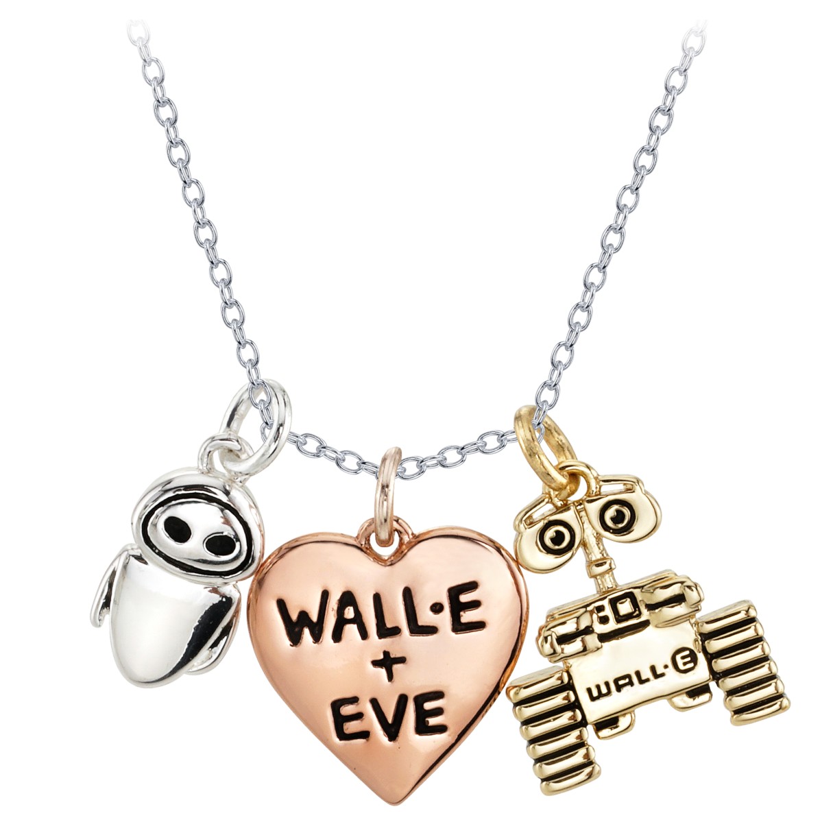 WALL•E and E.V.E. Heart Necklace