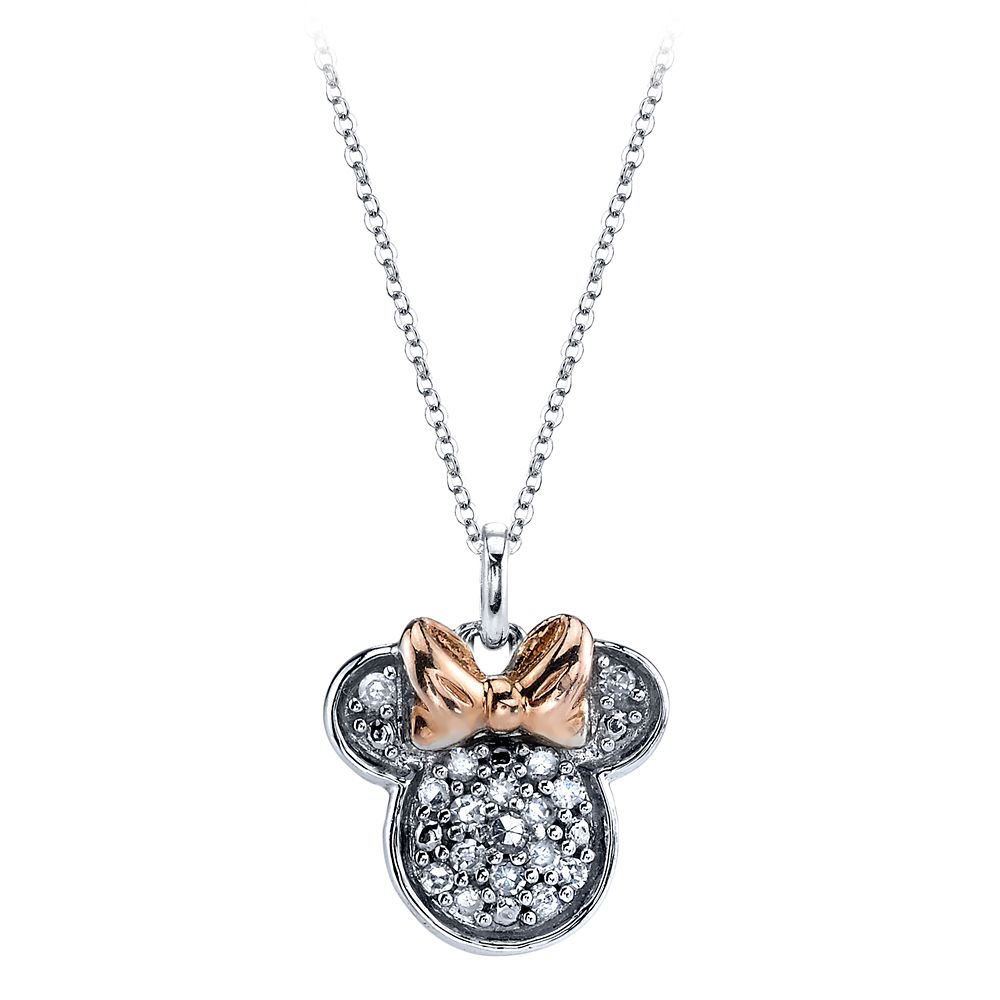 Disney Minnie Mouse Icon Diamond Necklace
