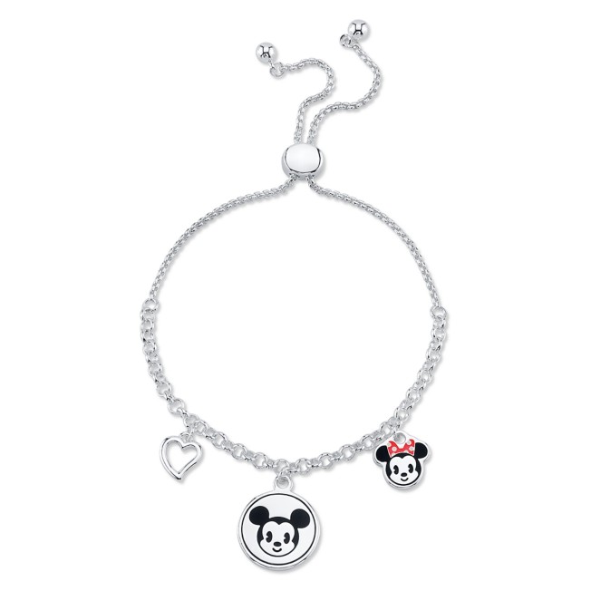 Mickey Mouse and Minnie Mouse Charm Bolo Bracelet