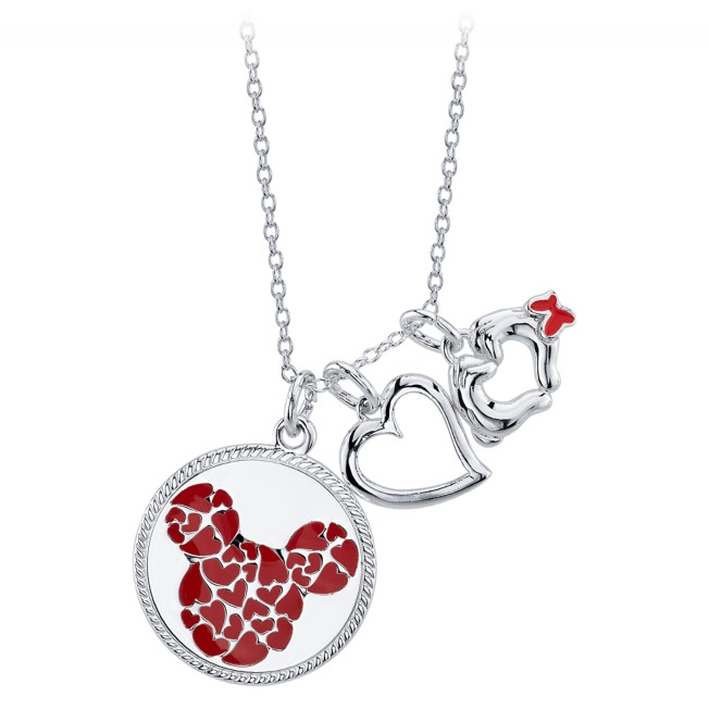 Mickey Mouse Heart Multi-Pendant Necklace