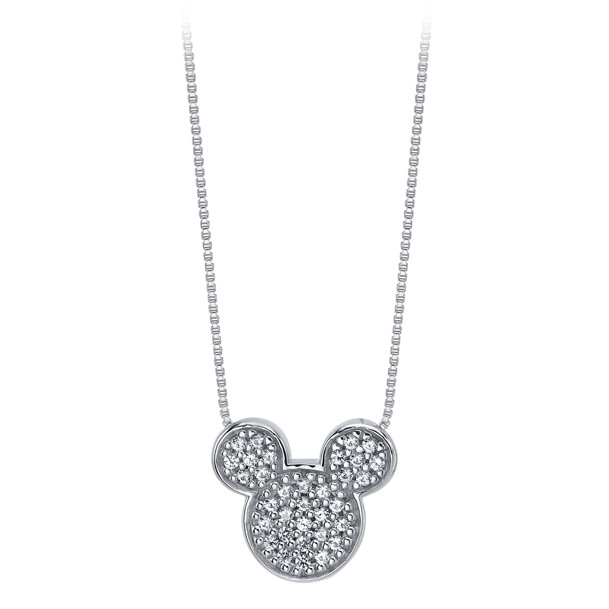Mickey Mouse Icon Sapphire Pendant Necklace