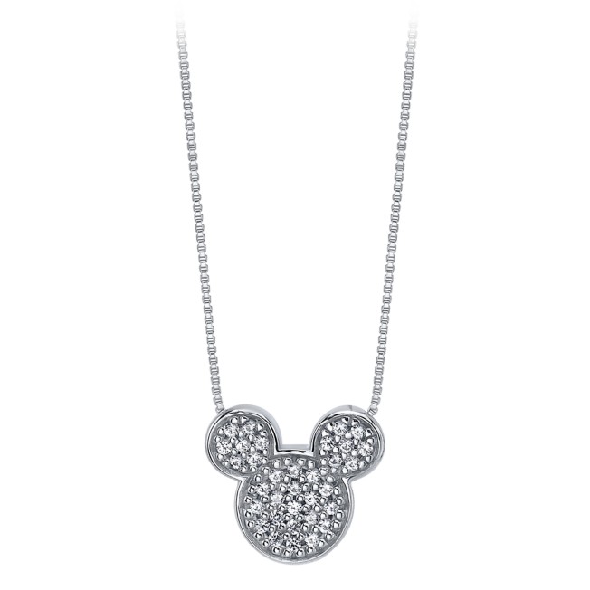 Mickey Mouse Icon Sapphire Pendant Necklace