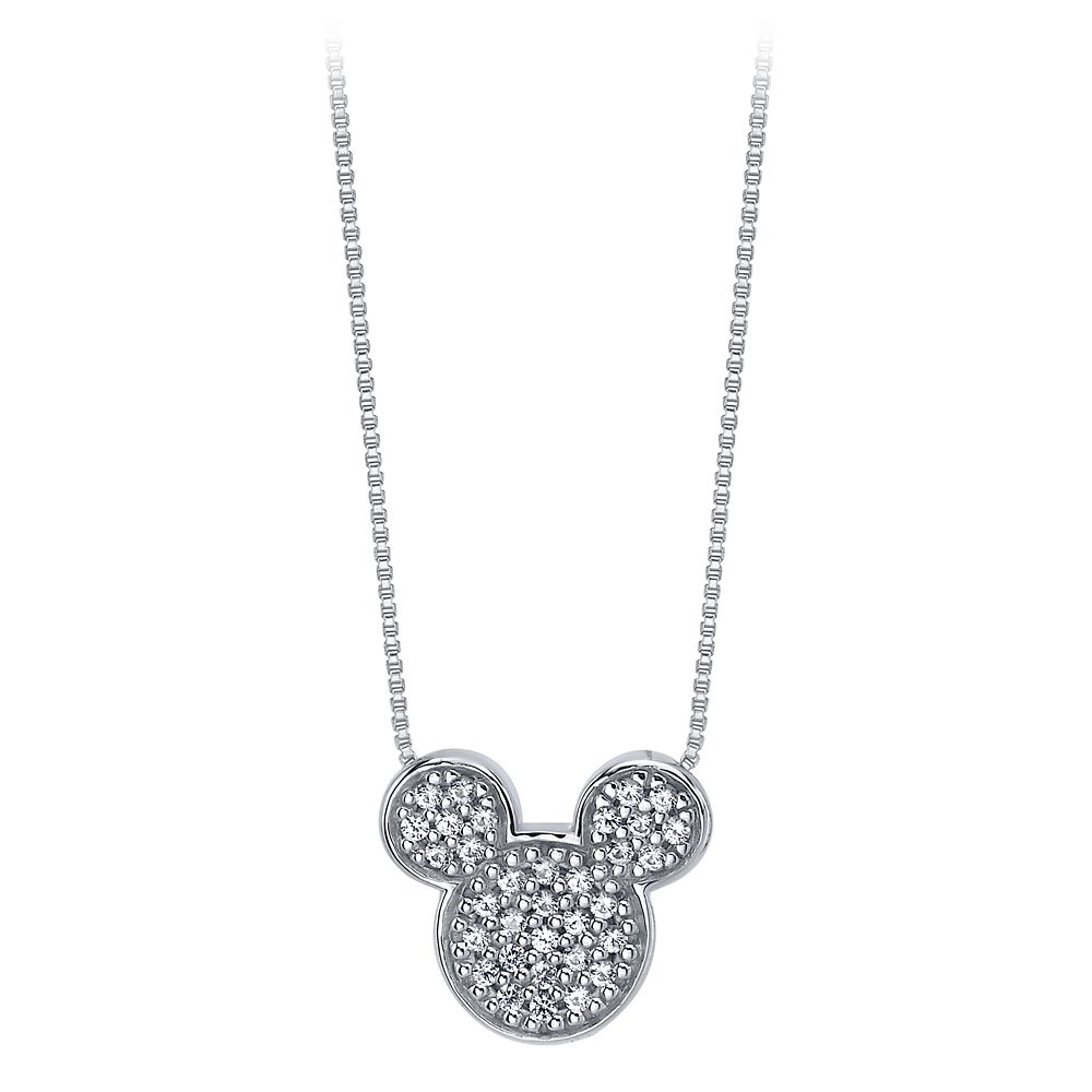 Disney Mickey Mouse Icon Sapphire Pendant Necklace