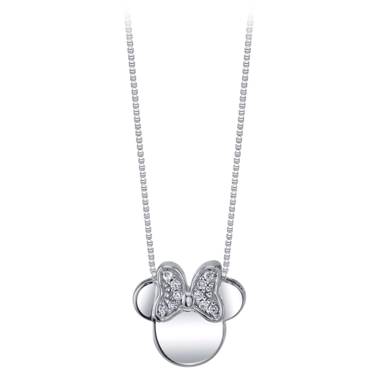Minnie Mouse Icon Sapphire Pendant Necklace