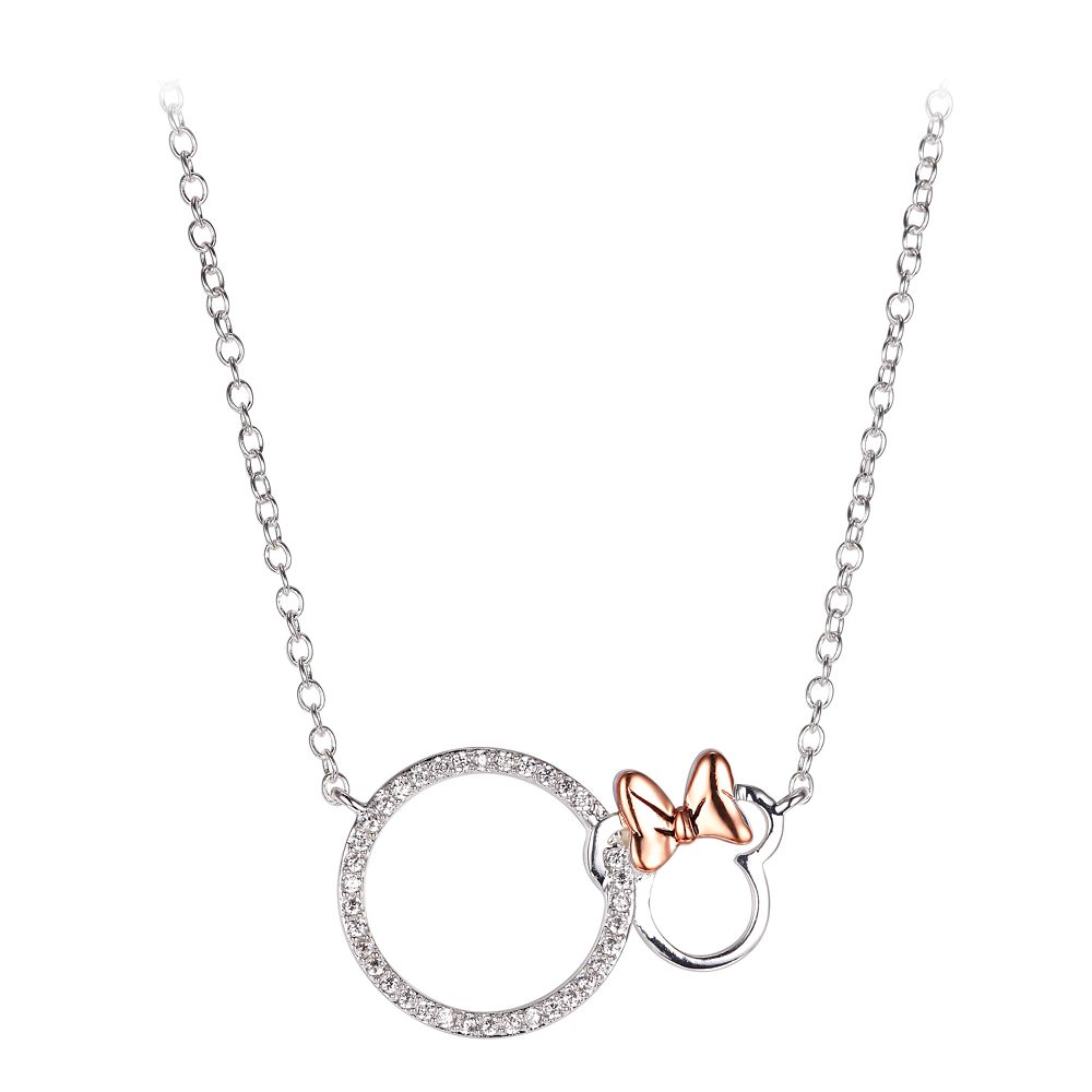 Minnie Mouse Icon and Circle Necklace