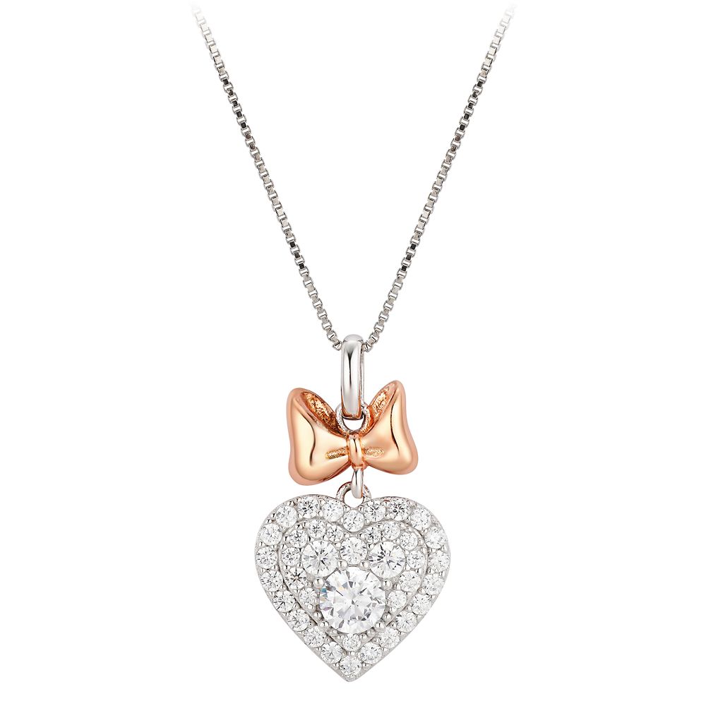 Minnie Mouse Heart Pendant Necklace