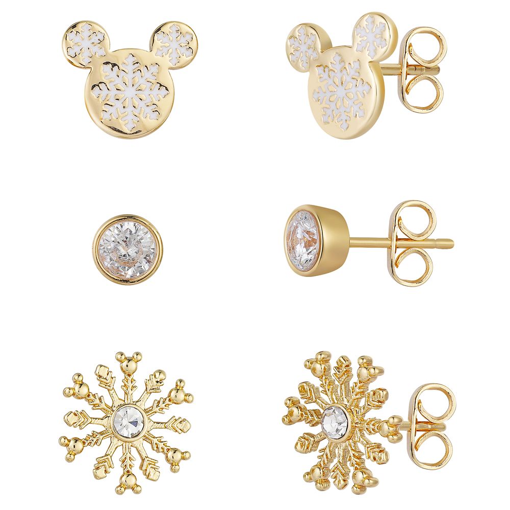Mickey Mouse Snowflake Earring Set Official shopDisney