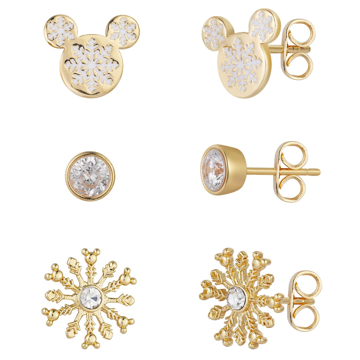 Mickey Mouse Snowflake Earring Set