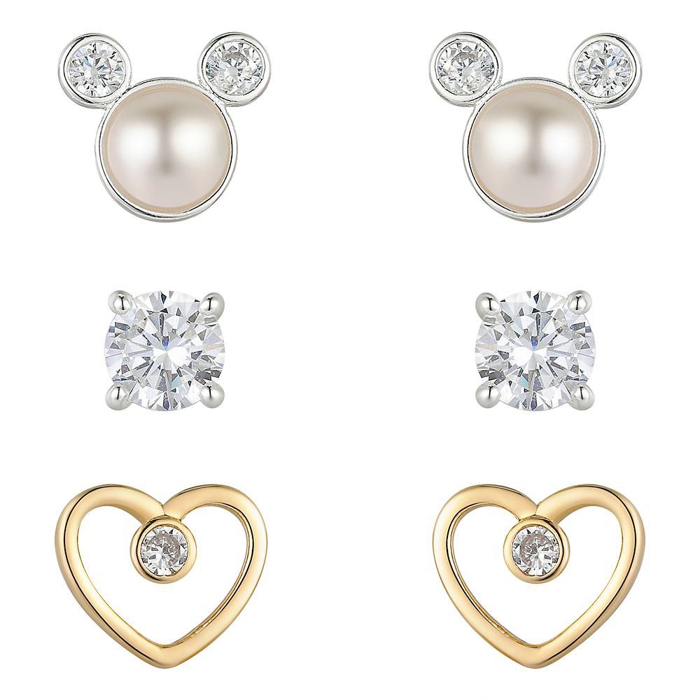 Mickey Mouse Pearlescent Icon Earring Set