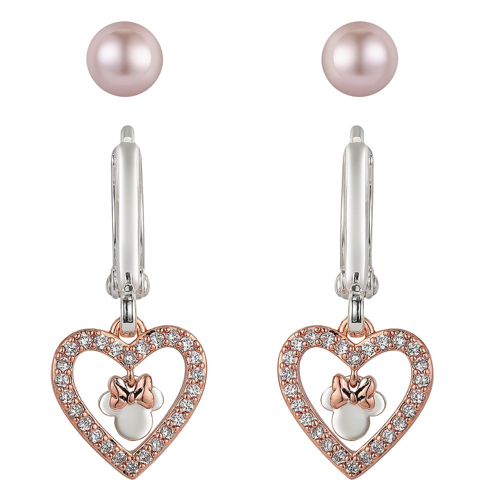 Minnie Mouse Rose Gold Earring Set