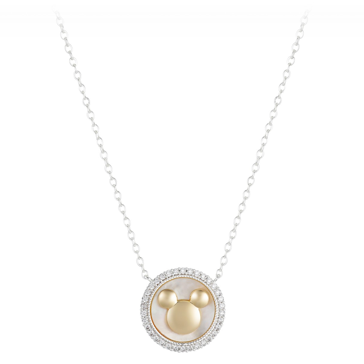 Mickey Mouse Icon Mother of Pearl Necklace