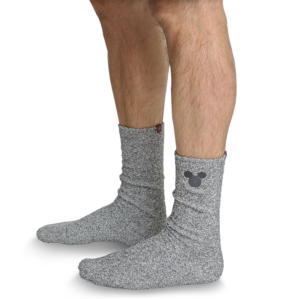 Mickey Mouse Socks for Men by Barefoot Dreams &ndash; Light Gray