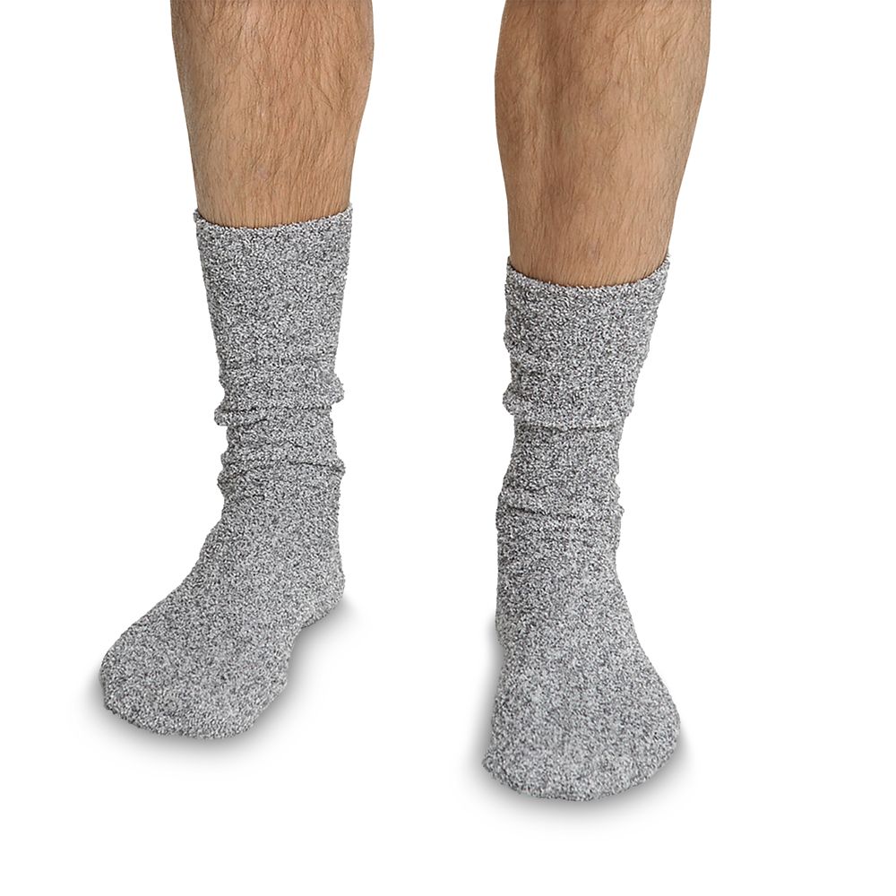 Mickey Mouse Socks for Men by Barefoot Dreams &ndash; Light Gray
