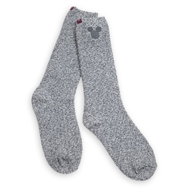 Mickey Mouse Socks for Men by Barefoot Dreams – Light Gray