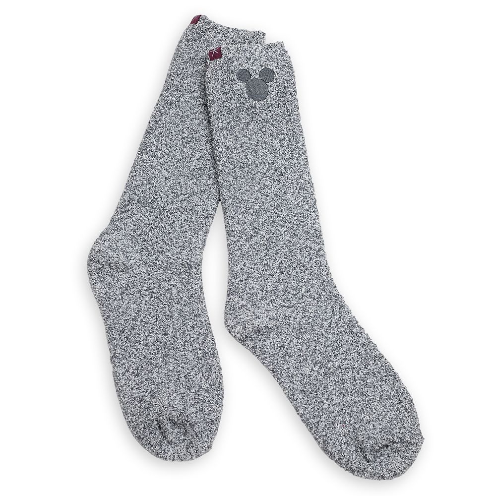 Mickey Mouse Socks for Women by Barefoot Dreams  Light Gray Official shopDisney