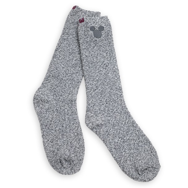 Mickey Mouse Socks for Women by Barefoot Dreams – Light Gray