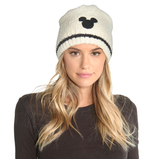 Mickey Mouse Beanie for Adults by Barefoot Dreams – Cream