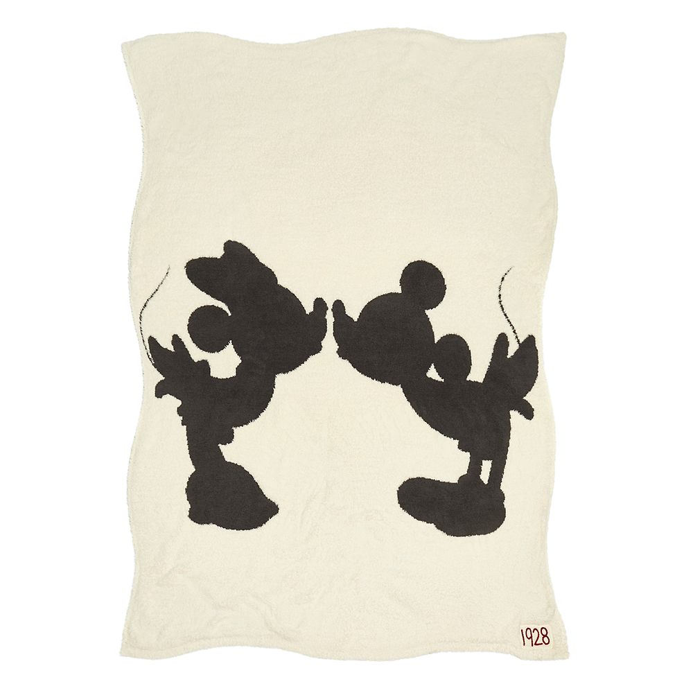 Mickey and Minnie Mouse Throw by Barefoot Dreams  Cream Official shopDisney