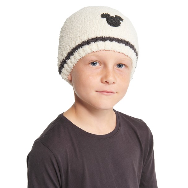 Mickey Mouse Beanie for Kids by Barefoot Dreams – Cream