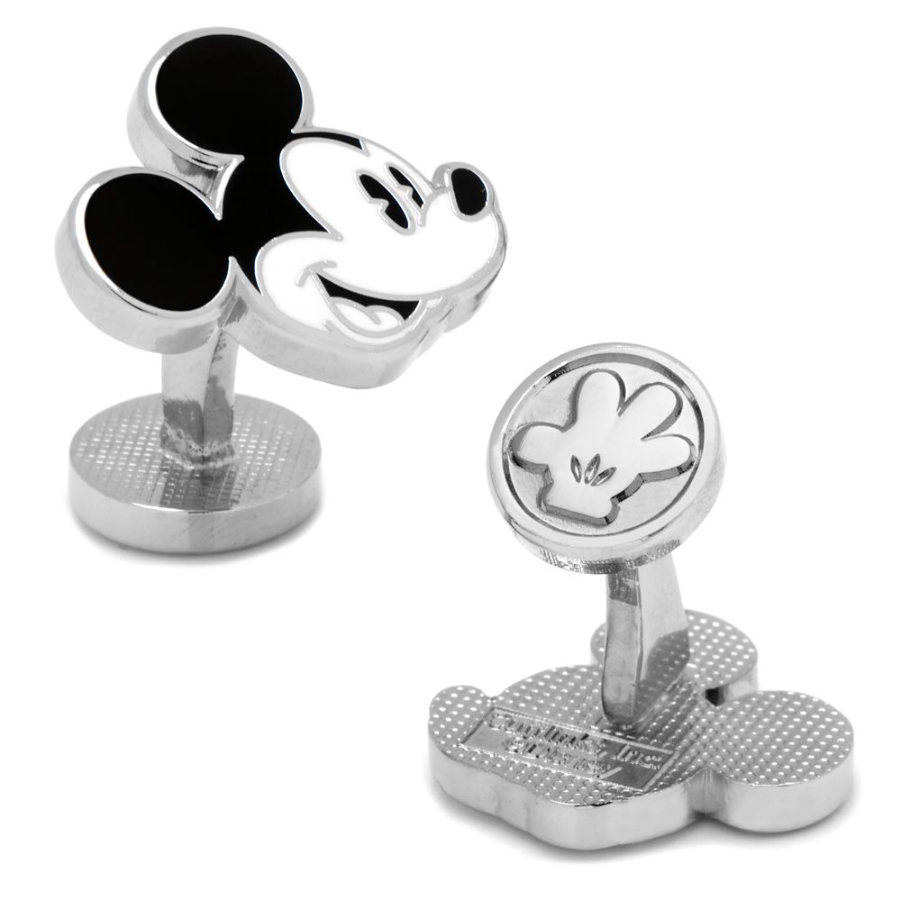 Mickey Mouse Character Ears Metal Goldtone Cufflinks 