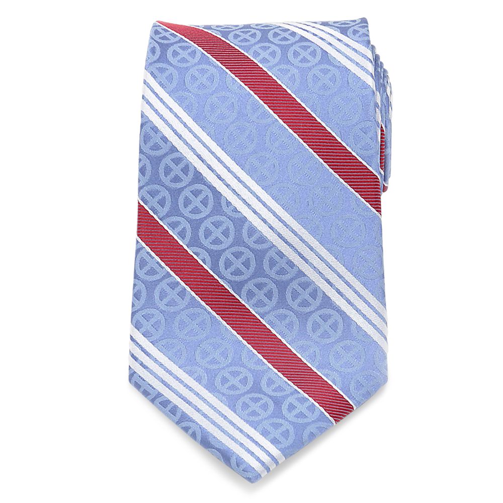 X-Men Symbol Silk Tie for Adults – Light Blue