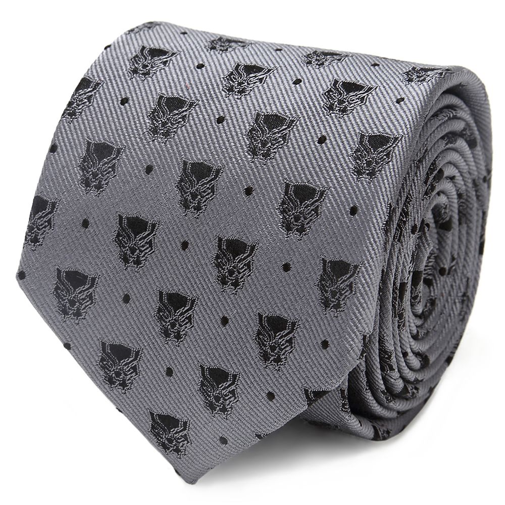 Black Panther Mask Silk Tie for Adults