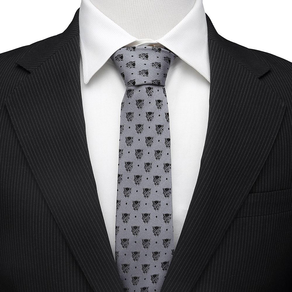 Black Panther Mask Silk Tie for Adults