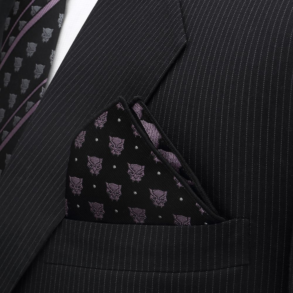 Black Panther Silk Pocket Square for Adults