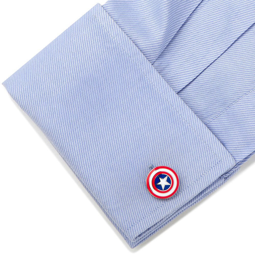 Captain America Color Shield Cufflinks