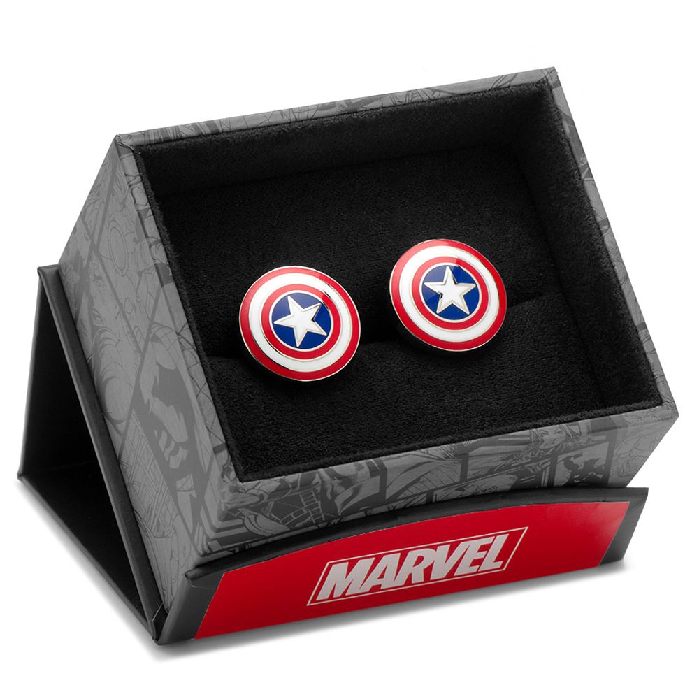 Captain America Color Shield Cufflinks