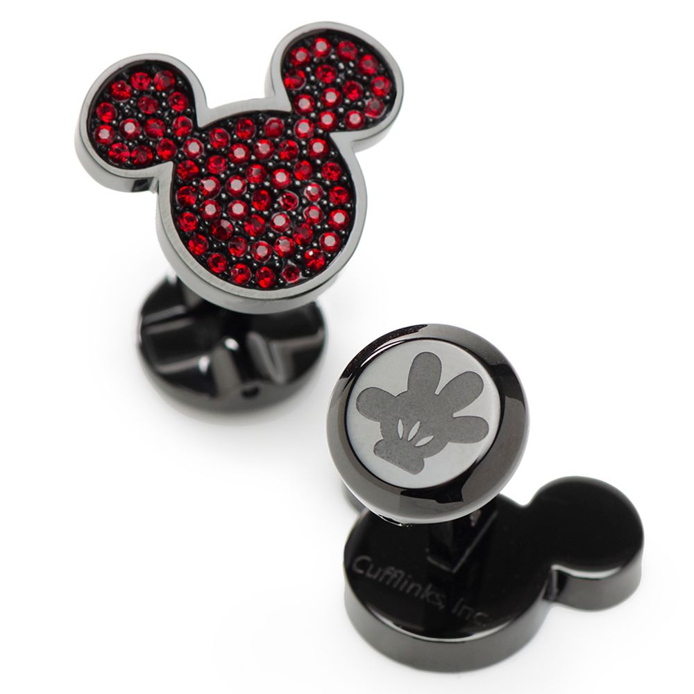 Mickey Mouse Icon Pave Crystal Cufflinks