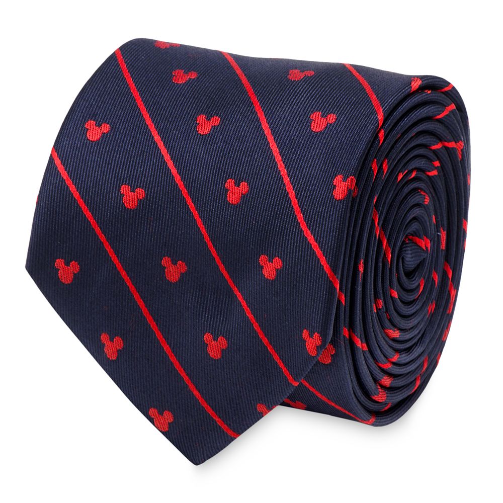 Mickey Mouse Icon Navy Pinstripe Tie for Men