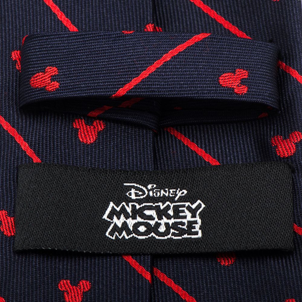 Mickey Mouse Icon Navy Pinstripe Tie for Men