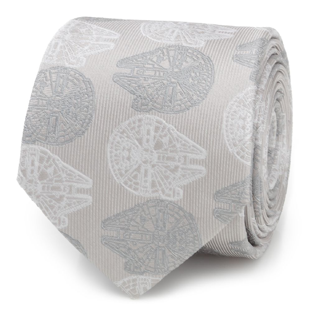 Millennium Falcon Gray Silk Tie for Adults – Star Wars