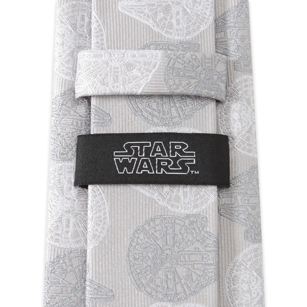 Millennium Falcon Gray Silk Tie for Adults – Star Wars