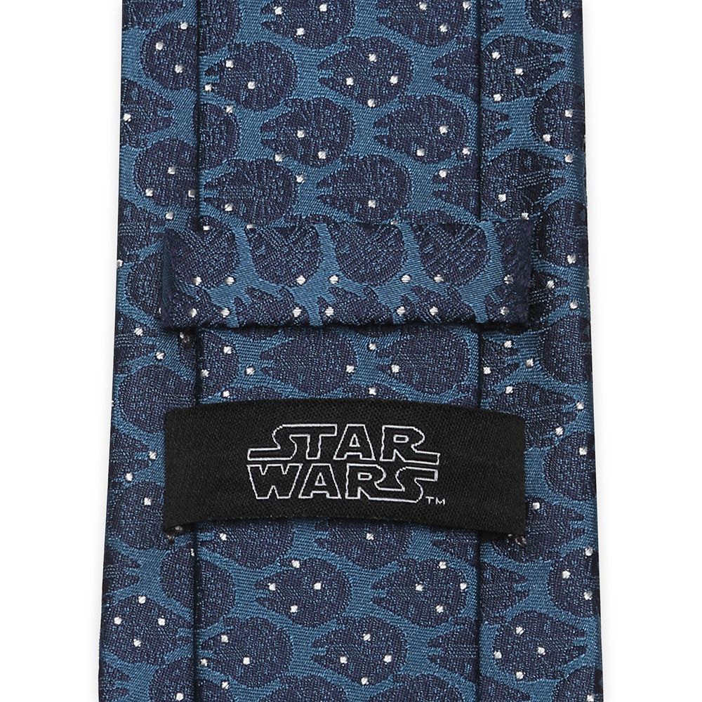 Millennium Falcon Dot Blue Silk Tie for Adults – Star Wars