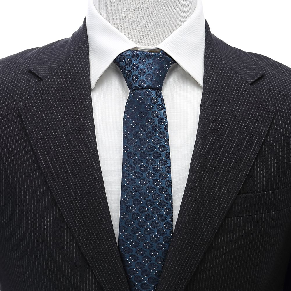 Millennium Falcon Dot Blue Silk Tie for Adults – Star Wars