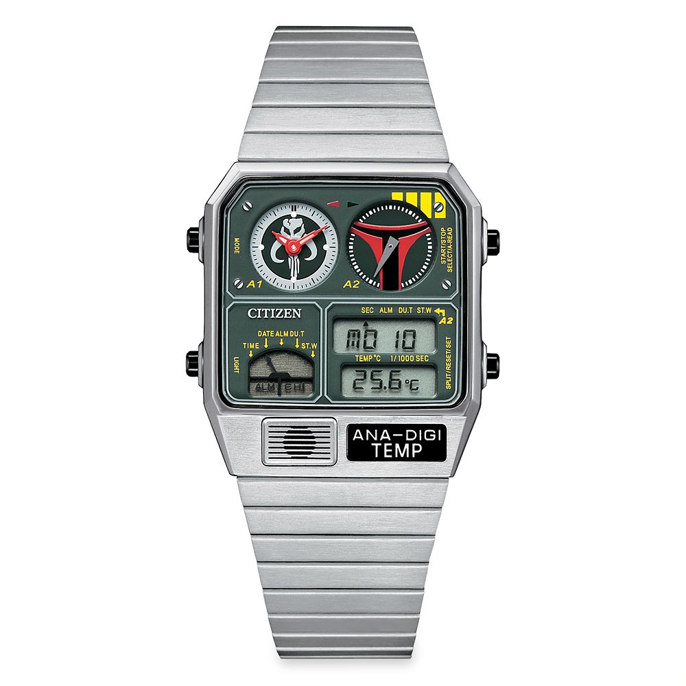 Boba Fett Stainless Steel Quartz Digital Watch for Adults by Citizen Official shopDisney