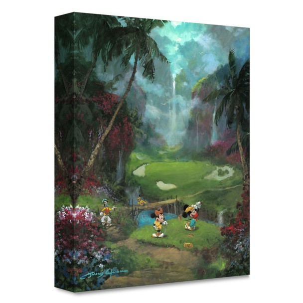 Mickey Mouse and Friends ''17th Tee in Paradise'' Giclee on Canvas by James Coleman – Limited Edition