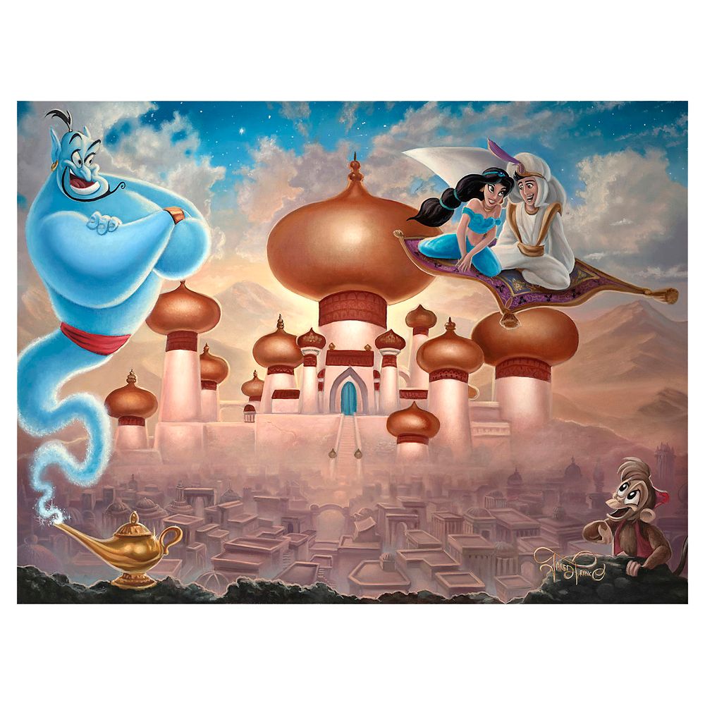 Aladdin ''A Whole New World'' Giclee on Canvas by Jared Franco – Limited Edition